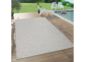 4061981033001 - Paco Home - In- & Outdoor-Teppich Für Wohnzimmer Balkon Terrasse Flachgewebe In Taupe 160x220 cm