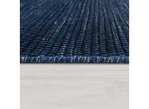 4061981044564 - Handgewebter Teppich Flachgewebe Skandinavischer Look Meliert Webmuster In Blau 200x300 cm - Paco Home