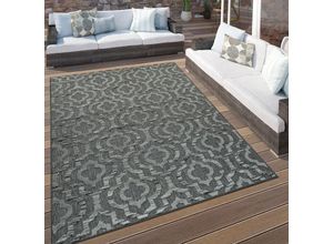 4061981058585 - Paco Home - In- & Outdoor Terrassen Teppich Ethno Muster Bordüre Wetterfest Modern In Grau 160x230 cm