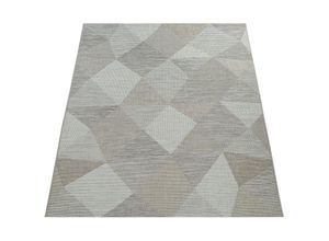 4061981063053 - Paco Home - In- & Outdoor Flachgewebe Teppich Geometrisch Muster Rauten Muster In Beige 80x150 cm