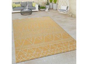 4061981065446 - Paco Home In- & Outdoor Flachgewebe Teppich Modern Ethno Muster Zickzack Design In Gelb 120x160 cm