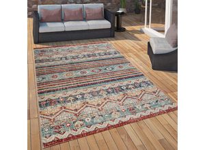 4061981065811 - Outdoor Teppich Küchenteppich Balkon Terrasse Vintage Ethno Muster Rot Blau Beige 80x150 cm - Paco Home