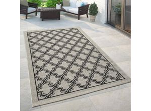 4061981074783 - Paco Home - Orient Teppich Grau Anthrazit Outdoor Balkon Wohnzimmer Marokkanisches Muster 60x100 cm