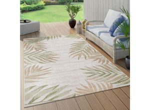 4061981083396 - Paco Home - In- & Outdoorteppich Beige Grün Balkon Terrasse Palmen Blätter Muster Robust 160x220 cm 4061981083396 - Paco Home - In- & Outdoorteppich Beige Grün Balkon Terrasse Palmen Blätter Muster Robust 160x220 cm