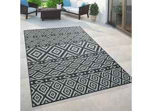 4061981085543 - Paco Home - In- & Outdoor-Teppich Für Balkon Und Terrasse Mit Skandi-Muster In Schwarz 60x100 cm