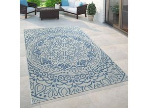 4061981085840 - Paco Home - In- & Outdoor-Teppich Für Balkon Und Terrasse Mit Orient-Muster In Blau 60x100 cm