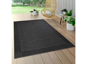 4061981086038 - Paco Home - In- & Outdoor-Teppich Flachgewebe Für Balkon u Terrasse Mit Bordüre In Schwarz 120x170 cm