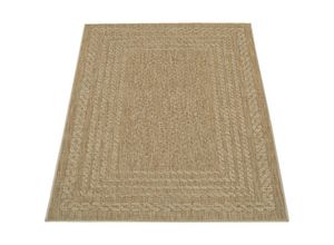 4061981086502 - Paco Home - In- & Outdoor-Teppich Flachgewebe Mit Skandi-Muster Und Sisal-Look In Beige 80x150 cm