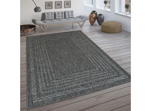 4061981086595 - Paco Home - In- & Outdoor-Teppich Flachgewebe Mit Skandi-Muster Und Sisal-Look In Grau 120x170 cm