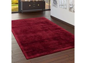 4061981091933 - Paco Home - Wohnzimmer-Teppich Kurzflor-Teppich Handgearbeitet Einfarbig In Rot 160x230 cm