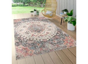 4061981097287 - Paco Home - In- & Outdoor-Teppich Für Balkon Terrasse Kurzflor Mit Orient-Muster In Grau 60x100 cm