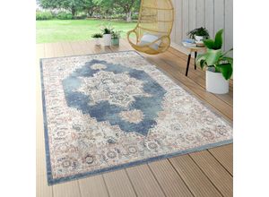 4061981097706 - Paco Home - In- & Outdoor-Teppich Für Balkon Terrasse Kurzflor Mit Orient-Look In Blau 60x100 cm