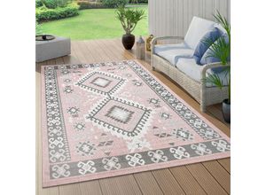 4061981116445 - Paco Home - In- & Outdoor-Teppich Für Balkon Und Terrasse Mit Orient-Muster In Rosa 80x150 cm