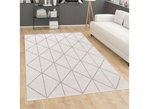 4061981116759 - Paco Home - Outdoor Teppich Wetterfest Wohnzimmer Küche Balkon Skandinavisch Geometrisch 80x250 cm Weiß