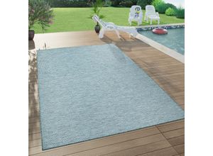 4061981117299 - Paco Home - In- & Outdoor-Teppich Für Wohnzimmer Balkon Terrasse Flachgewebe Türkis Petrol 80x150 cm