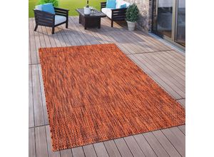 4061981117916 - Paco Home - Outdoor Teppich Balkon Terrasse Küchenteppich Rauten Muster 3D Optik Rot Orange 120x160 cm
