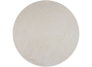 4061981125386 - Teppich Porto 890 Teppiche Gr Ø 200 cm 13 mm 1 St beige (cream) Esszimmerteppiche Kurzflor Uni-Farben ideal im Wohnzimmer & Schlafzimmer