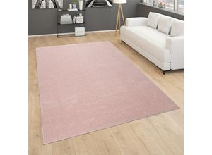 4061981125959 - Teppich Porto 890 Teppiche Gr B L 200 cm x 200 cm 13 mm 1 St rosa (rosé) Esszimmerteppiche Kurzflor Uni-Farben ideal im Wohnzimmer & Schlafzimmer