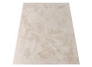 4061981126154 - Teppich Wohnzimmer Kunstfell Shaggy Hochflor Waschbar In Waschmaschine Soft Uni Creme 80x150 cm - Paco Home