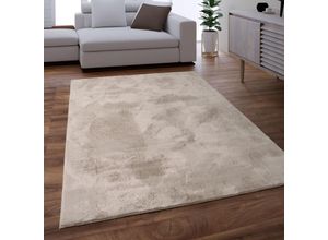 4061981126239 - Teppich Wohnzimmer Kunstfell Shaggy Hochflor Waschbar In Waschmaschine Soft Uni Beige 80x150 cm - Paco Home