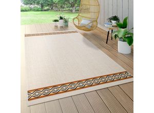 4061981128639 - Paco Home - Outdoor Teppich Für Terrasse Und Balkon Mit Geometrischem Muster Modern Beige 80x150 cm