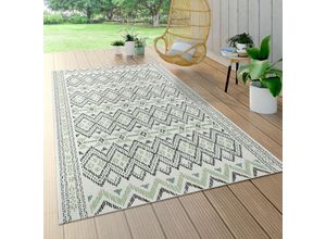 4061981128899 - Paco Home - Outdoor Teppich Für Terrasse Und Balkon Geometrisches Muster Modern In Grün 160x230 cm