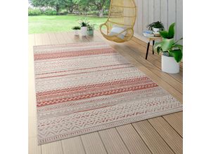 4061981128912 - Paco Home - Outdoor Teppich Für Terrasse Und Balkon Geometrisches Muster Modern In Rot 80x150 cm