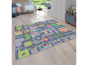 4061981135194 - Spielteppich Kinderteppich Kinderzimmer Straßenteppich Straßen Design In Grau 120x160 cm - Paco Home