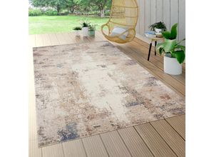 4061981136412 - Paco Home - Outdoor Teppich Balkon Terrasse Vintage Küchenteppich Muster Abstrakt Beige Blau 160x230 cm