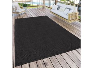 4061981138966 - Paco Home - Outdoor Teppich Für Terrasse Und Balkon Küchenteppich Einfarbig Modern Schwarz 160x220 cm