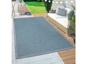 4061981157608 - Paco Home - In-& Outdoor Teppich Balkon Terrasse Küchenteppich Bordüren Design Türkis 200x350 cm