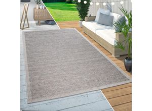 4061981158377 - Paco Home - In- & Outdoor Teppich Balkon Terrasse Küchenteppich Modern Wellen Muster Beige 60x100 cm