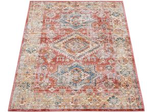 4061981160134 - Teppich Herbete 732 Teppiche Gr B L 160 cm x 230 cm 8 mm 1 St rot Orientalische Muster Kurzflor Orient-Optik Vintage Design