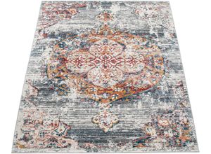 4061981160455 - Teppich Herbete 733 Teppiche Gr B L 160 cm x 230 cm 8 mm 1 St grau Orientalische Muster Kurzflor Orient-Optik Vintage Design