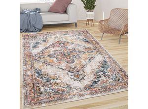 4061981161292 - Teppich Wohnzimmer Kurzflor Vintage Pastell Mit Orient Muster Modern Beige Gelb 60x100 cm - Paco Home