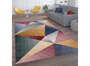 4061981161858 - Paco Home - Teppich Wohnzimmer Kurzflor Modernes Geometrisches Rauten Muster Mit 3D Optik 240x330 cm Bunt