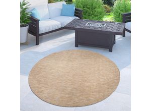 4061981162251 - Teppich HOME AFFAIRE Venedig Teppiche Gr Ø 200 cm 5 mm 1 St beige (natur) Esszimmerteppiche Flachgewebe Sisal-Optik meliert UV-beständig Outdoor geeignet