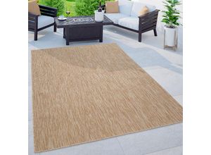 4061981162770 - Paco Home - In-& Outdoor Teppich Balkon Terrasse Küchenteppich Einfarbig Meliertes Muster 120x160 cm Natur