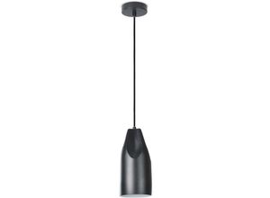 4061981165061 - Paco Home Hängeleuchte Wohnzimmer Esstisch Küchenlampe 15m Textilkabel Industriell Pendelleuchte - Typ 1 Schwarz - Weiß