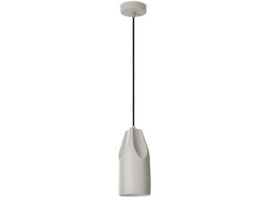 4061981165078 - Hängeleuchte Wohnzimmer Esstisch Küchenlampe 15m Textilkabel Industriell Pendelleuchte - Typ 1 Grau - Weiß - Paco Home