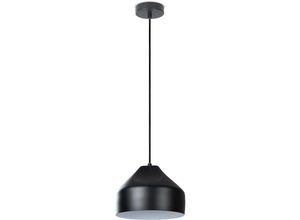 4061981165122 - Hängeleuchte Wohnzimmer Esstisch Küchenlampe 15m Textilkabel Industriell Pendelleuchte - Typ 2 Schwarz - Weiß - Paco Home