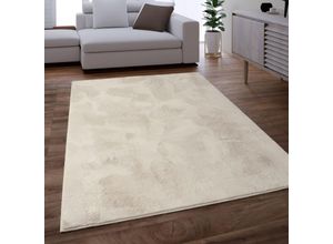 4061981167201 - Teppich Wohnzimmer Kunstfell Shaggy Hochflor Waschbar In Waschmaschine Soft Uni Creme ø 160 cm Rund - Paco Home