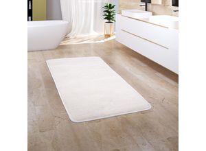 4061981172526 - Badezimmerteppich Badematte Badteppich Badvorleger Flauschig Memory Foam 3D 50x80 cm Creme 3 - Paco Home