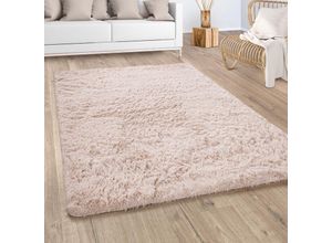 4061981174995 - Paco Home - Hochflor Teppich Wohnzimmer Fellteppich Kunstfell Flauschig Rutschfest Creme Beige 60x100 cm