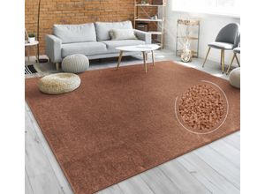 4061981177828 - Teppich Porto 890 Teppiche Gr B L 240 cm x 340 cm 13 mm 1 St rosegold (kupfer) Esszimmerteppiche Kurzflor Uni-Farben ideal im Wohnzimmer & Schlafzimmer