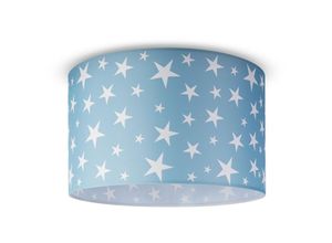 4061981178283 - Paco Home - Deckenlampe Kinderzimmer Pendelleuchte Baby Lampenschirm Stoff Rund Sterne Design 5 (Ø455 cm) Deckenleuchte - Weiß