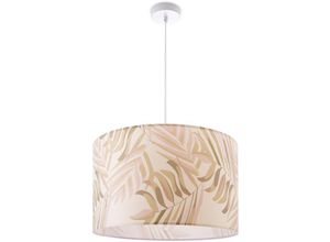 4061981178740 - Deckenlampe Wohnzimmer Lampe Esstisch Pendelleuchte Blumen Palmen Deko E27 Pendelleuchte - Weiß Design 2 (Ø455 cm) - Paco Home