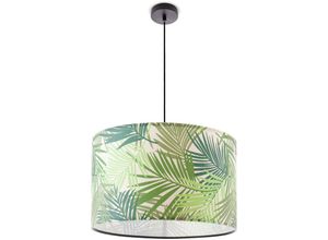 4061981178849 - Deckenlampe Wohnzimmer Lampe Esstisch Pendelleuchte Blumen Palmen Deko E27 Pendelleuchte - Schwarz Design 3 (Ø455 cm) - Paco Home