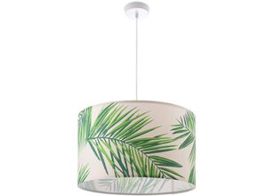 4061981178863 - Deckenlampe Wohnzimmer Lampe Esstisch Pendelleuchte Blumen Palmen Deko E27 Pendelleuchte - Weiß Design 4 (Ø455 cm) - Paco Home