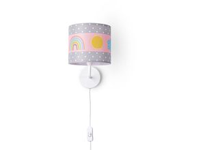 4061981179471 - Paco Home - Nachttischlampe Kinderzimmer Tischleuchte Bunt Wandlampe Kinderzimmer Regenbogen Wandleuchte - Weiß Design 4 (Ø18 cm)